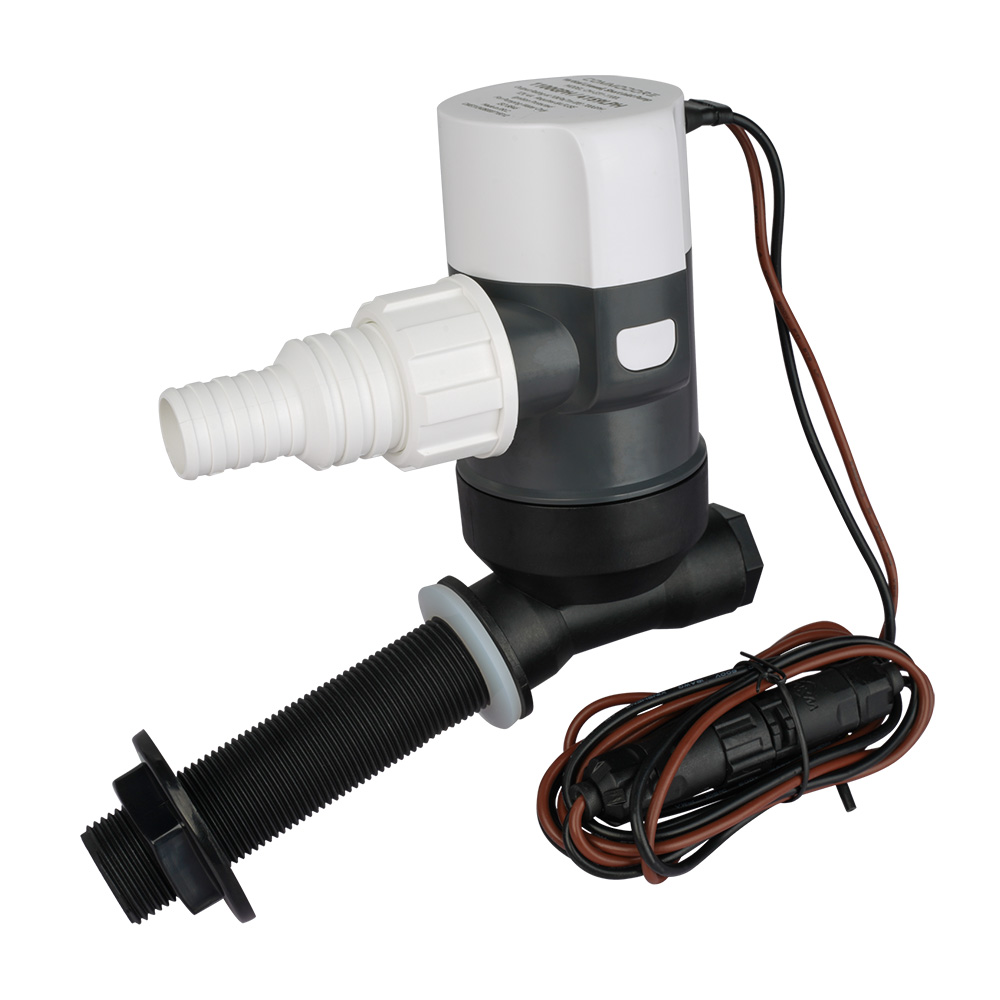 COMMODORE 1100 GPH / 12V E31-Series Angled Livewell/Baitwell Pump – 360° Rotatable Housing | For Fishing | by West Marine