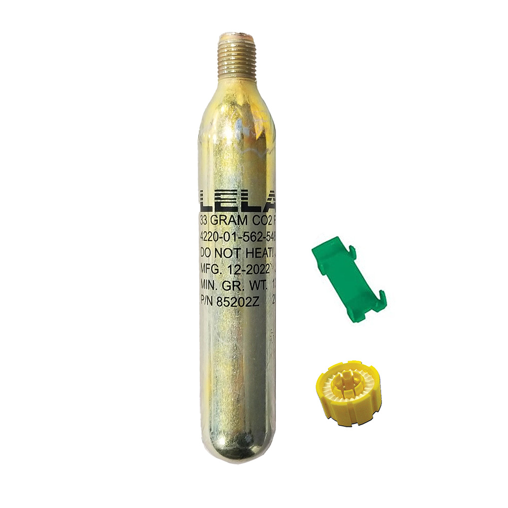 Leland 33-Gram Automatic Inflatable Life Vest Rearming Kit with 1/2" Threads in Yellow | Camping World