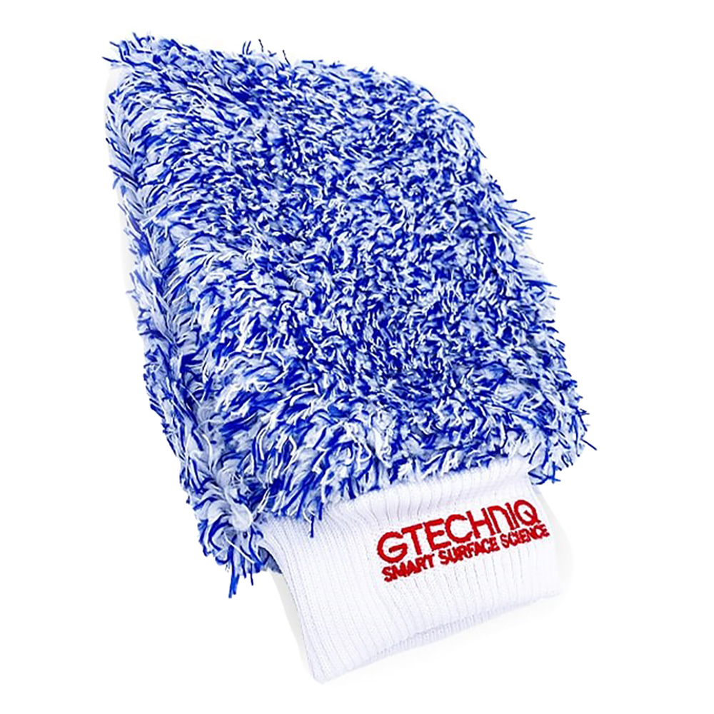 MWM Microfiber Wash Mitt, Blue & White