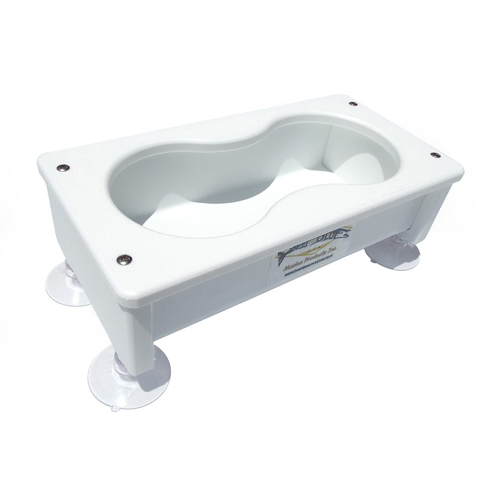 DH-2 Double Cup Holder & Storage Box, White
