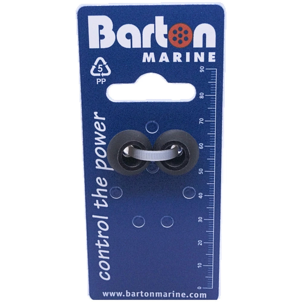 42812 4 mm Rope Stoppers, Black - Pair