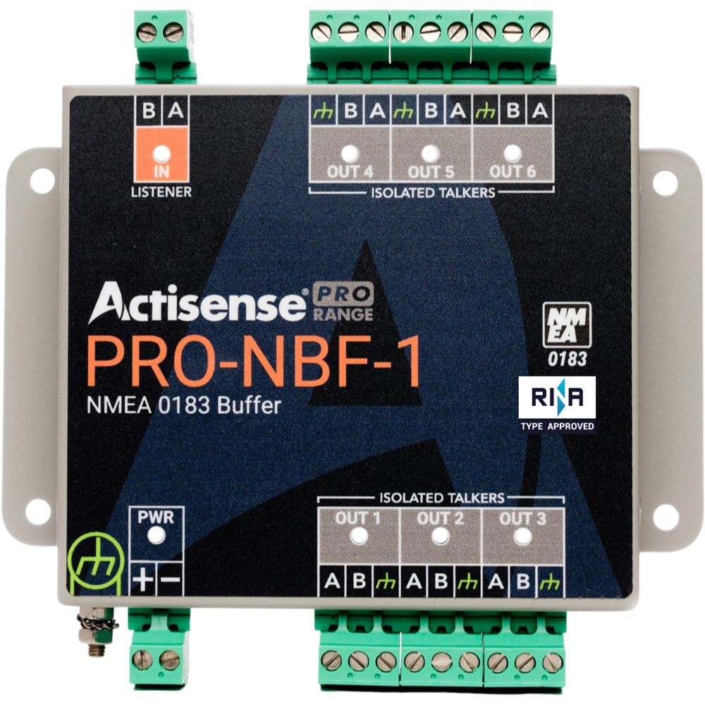 PRO-NBF-1 PRO NMEA Buffer - 1 OPTO Input, 6 ISO-Drive Outputs - Serial Port & Pluggable Screw Terminals