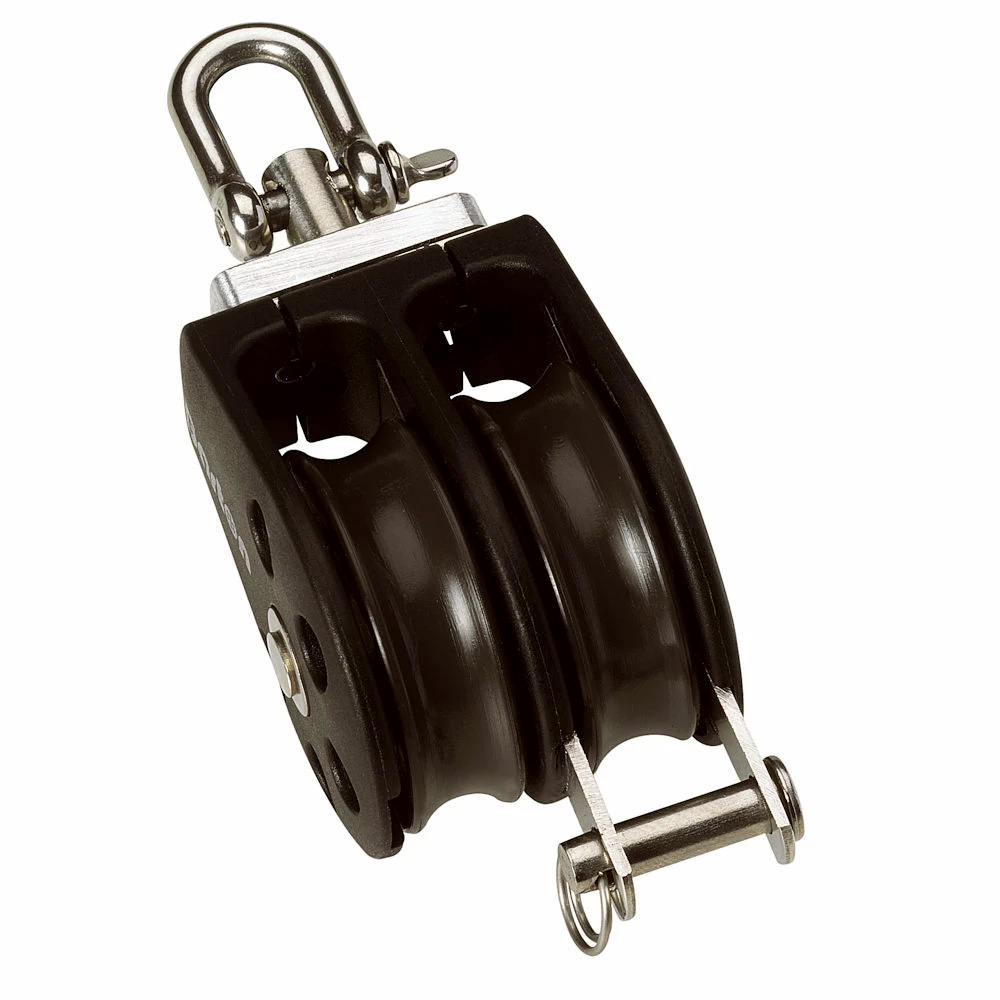 N05231 54 mm Plain Bearing Pulley Block Double Swivel Becket - Size 5