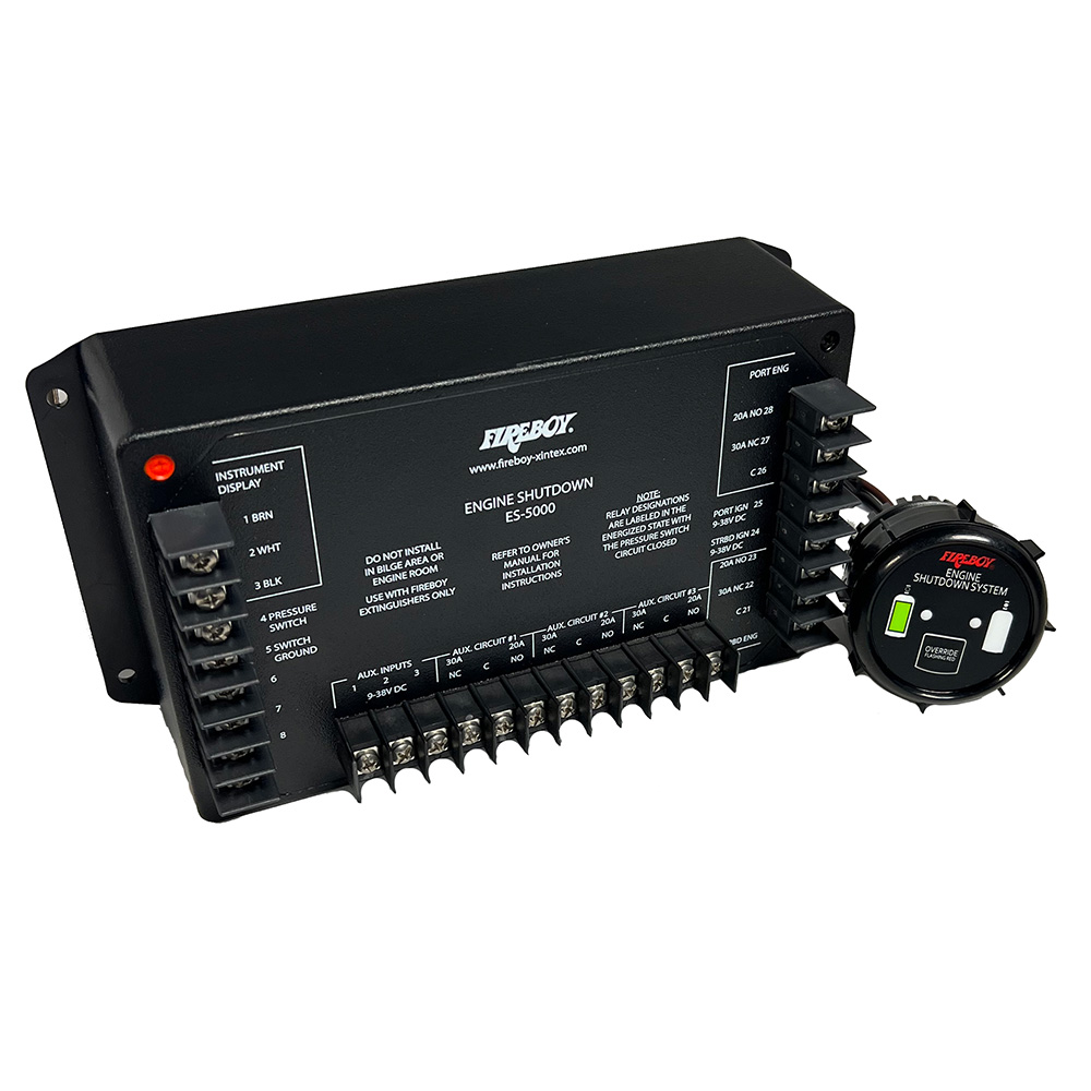 ES-5000-01 5-Circuit Engine Shutdown with 20A Relays - Round Display