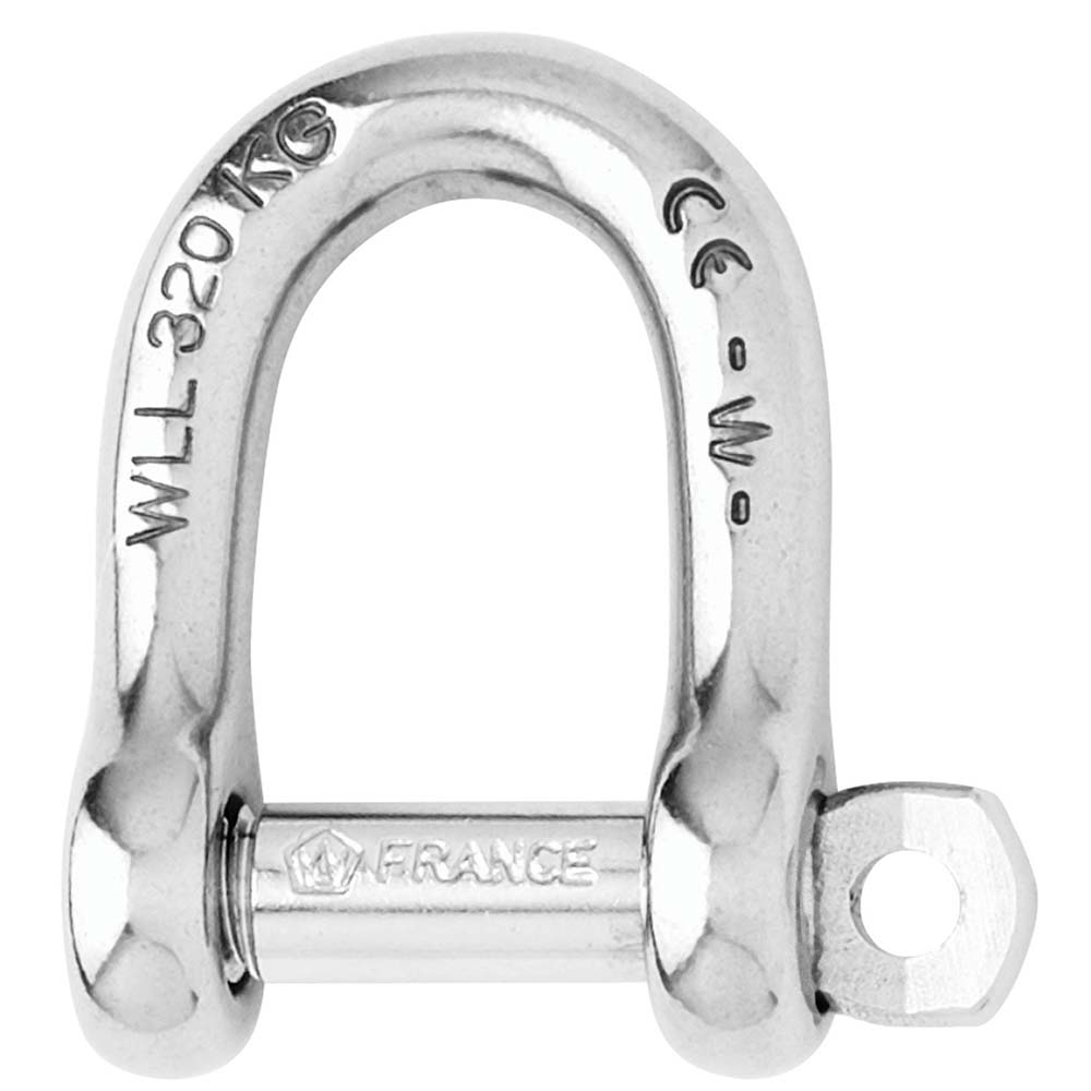 Wichard 1/4" Stainless Steel Self-Locking Pin "D" Shackle | For Sailing | by West Marine
