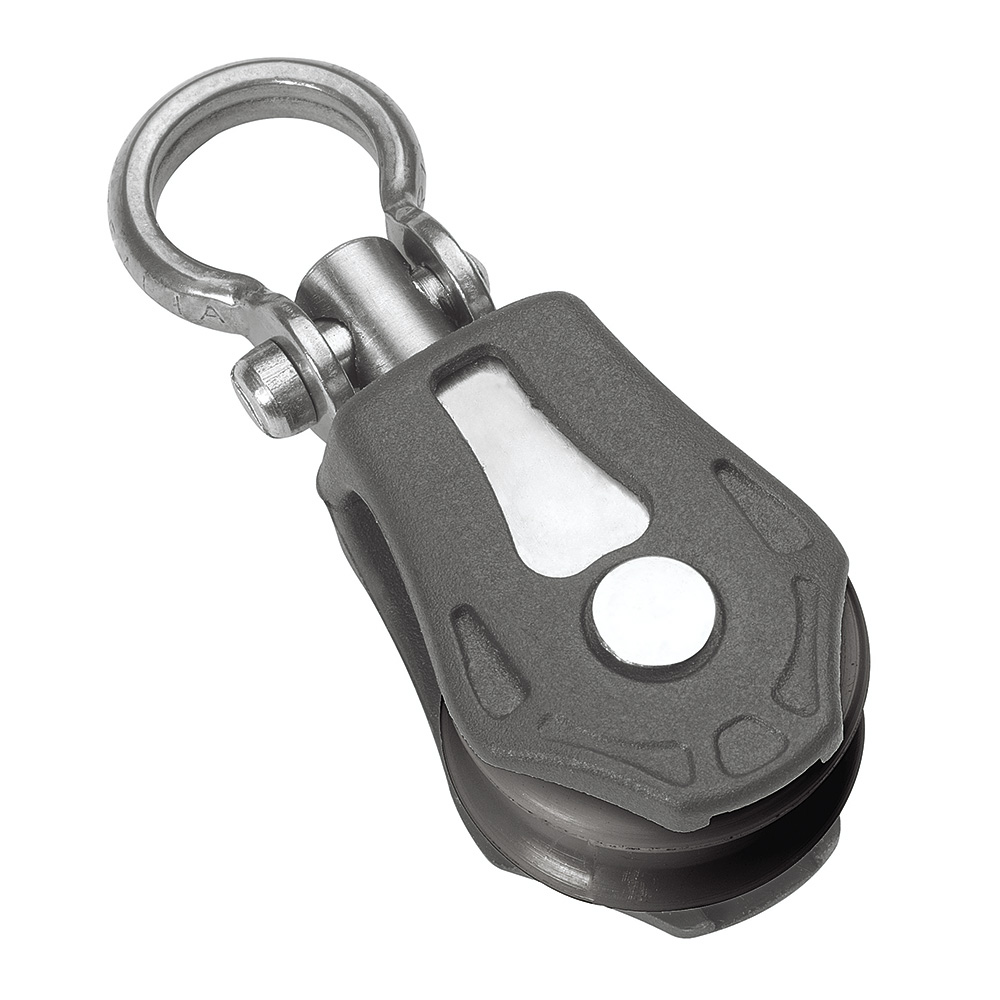 N00130 20 mm Plain Bearing Pulley Block with Single Swivel - Size 0