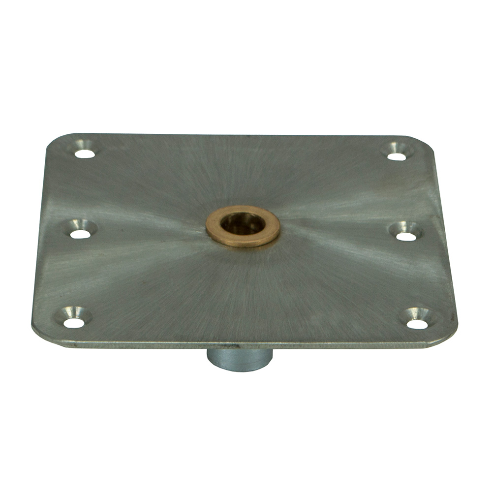3620001-B Kingpin Standard Square Steel Base with Brass - 7 x 7 in.
