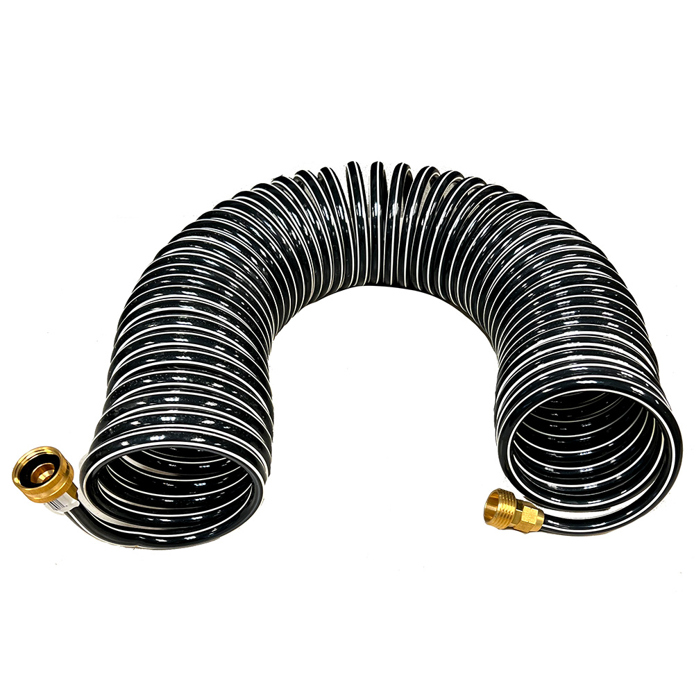 167-50 50 ft. Coiled Wash Down Hose with Brass Fittings