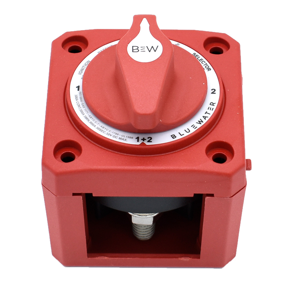 9800-007-11 Off-1-2 Both Battery Switch - Surface Mount - Red