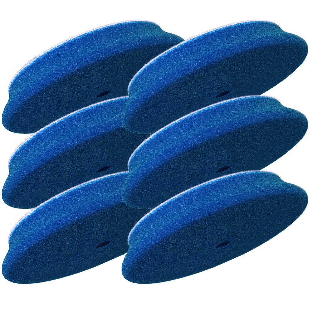 9.DA40H-6 40 mm D-A Coarse Foam Pad - Blue - Pack of 6