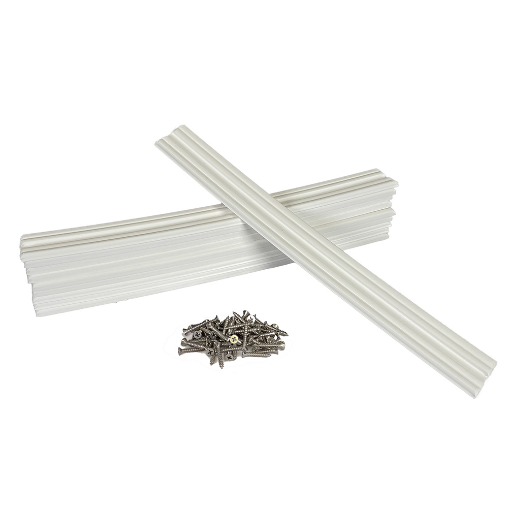 Marine Trailer Bunk Slides, 1.5" x 15", 10-pack in White