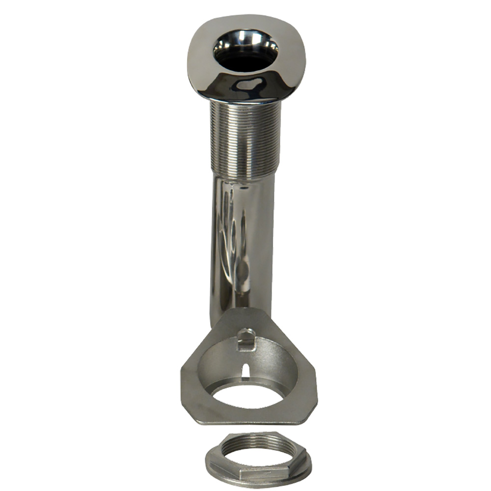 53677C 70 Series Screwless Flush Mount Rod Holder - 15 Deg Stainless Steel - Cast Bottom - Black Liner