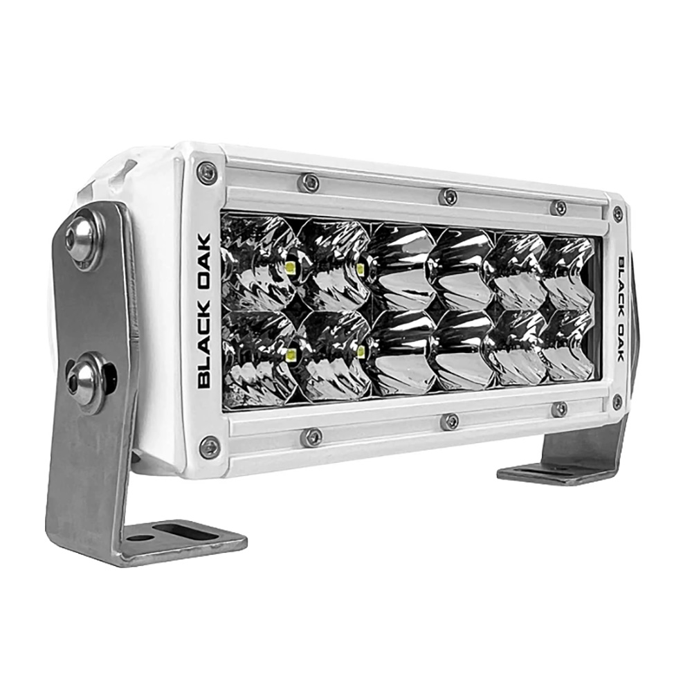 6CM-D5OS 6 in. Pro Series 3.0 Double Row LED Light Bar - Combo Optics & White Housing
