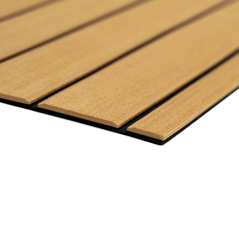 32279-80105 40 x 80 in. Teak Full Sheet - Brushed Texture, Camel & Black