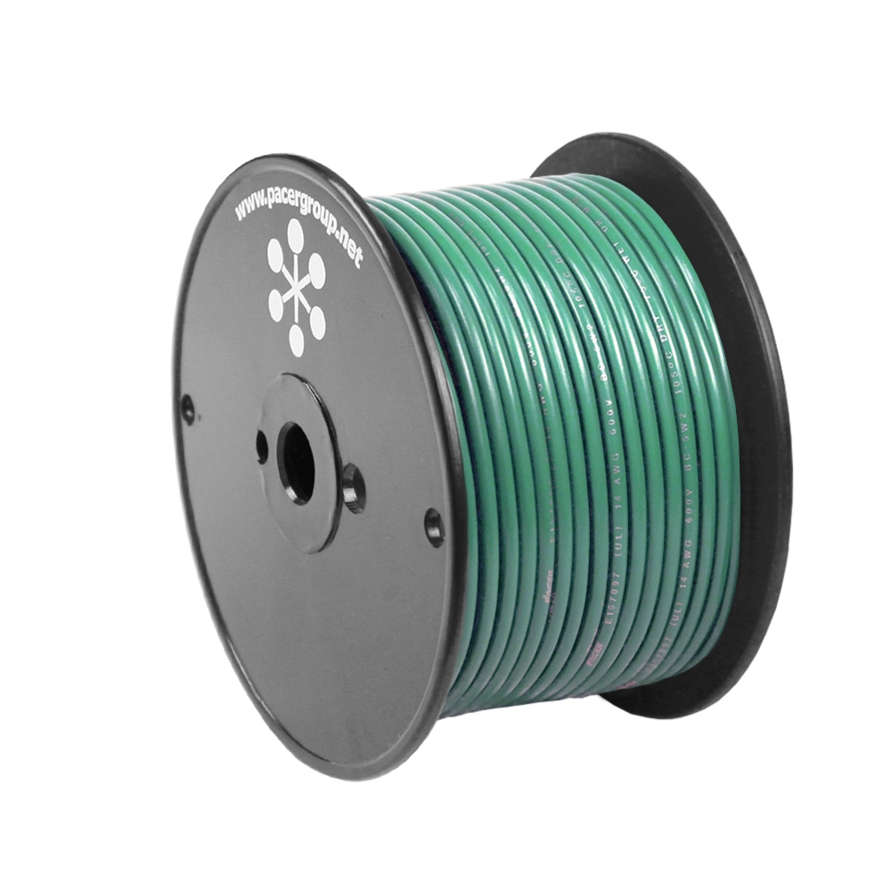 Primary Wire, Marine, 12 AWG, 1C C, Green, PVC, Stranded, 600V, 100 ft.