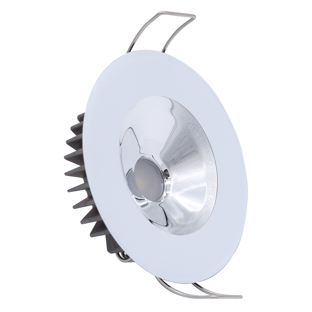 117137 Illusion Flush Mount LED Down Light with Spectrum RGBW - Cool White & White Housing - Chrome Reflector