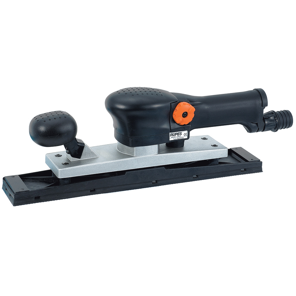 SLP41A 70 x 400 mm Pneumatic Orbital Board Sander Cloth Hook & Eye Pad & 5 mm Orbit Central Vacuum