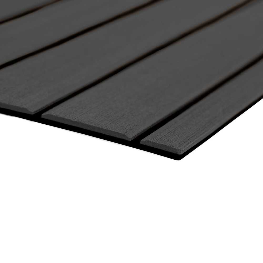32279-80067 40 x 80 in. Teak Full Sheet with Brushed Texture - Dark Gray & Black