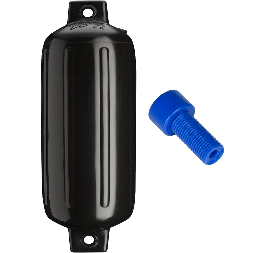 G-6 BLACK W-AIR ADAPTER 11 x 30 in. G-6 Twin Eye Fender with Adapter - Black
