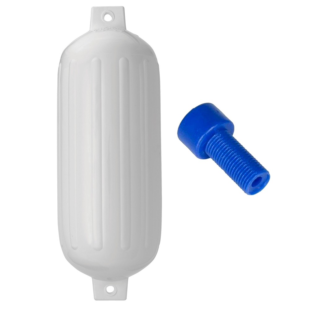 G-6 WHITE W-AIR ADAPTER 11 x 30 in. G-6 Twin Eye Fender with Adapter - White