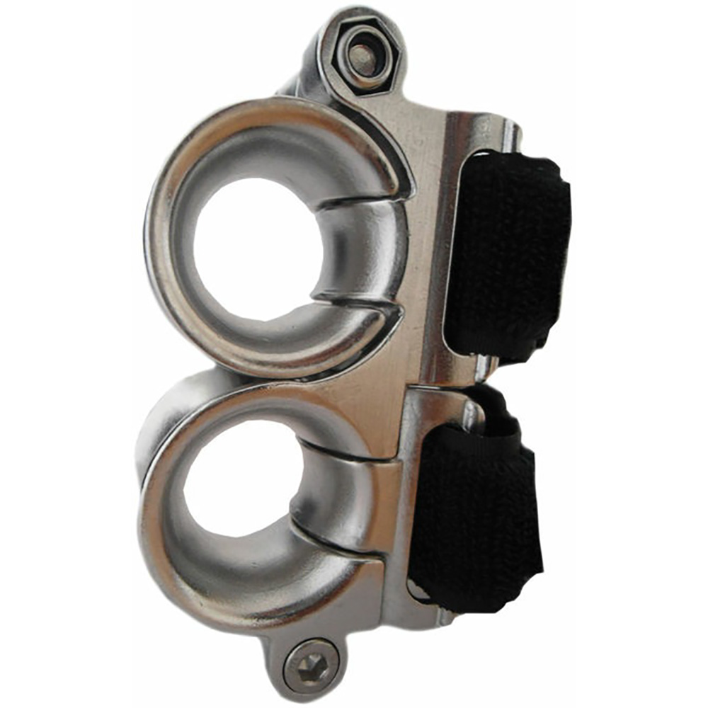 20220W 25 mm Dia. Double Fairlead - Stanchion with Webbing - Cloth Hook & Eye Stipe