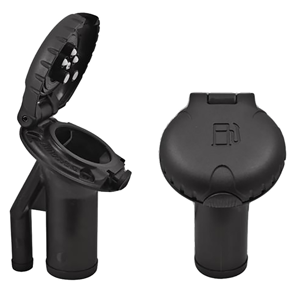 99DFPVAB1S Deck Fill for Pressure Relief Systems - Angled Body & Scalloped Black Plastic Cap