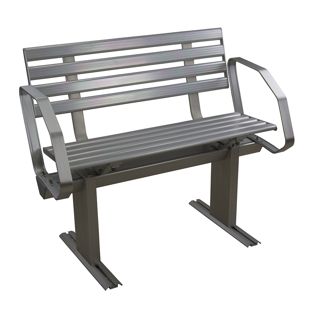 1099050-2A Aluminum Dock Bench with Arms