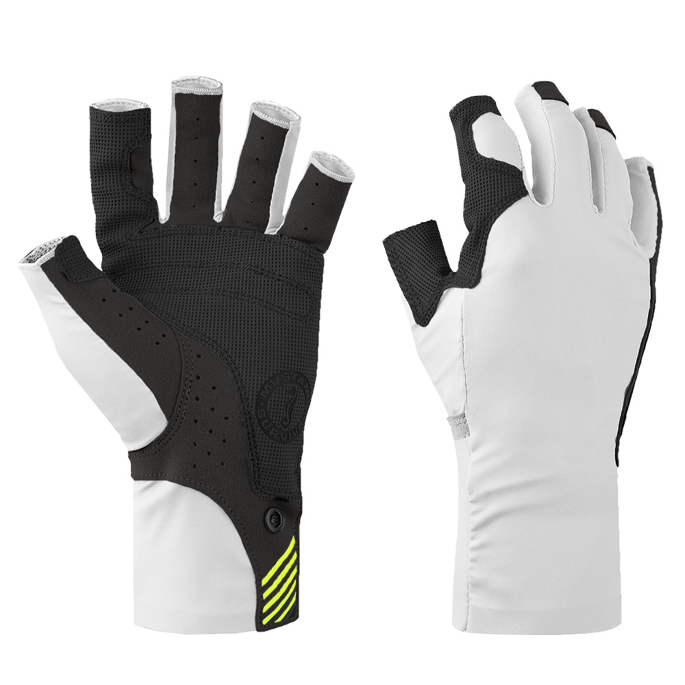MA6007-267-XL-267 Traction UV Open Finger Gloves - White & Black - Extra Large