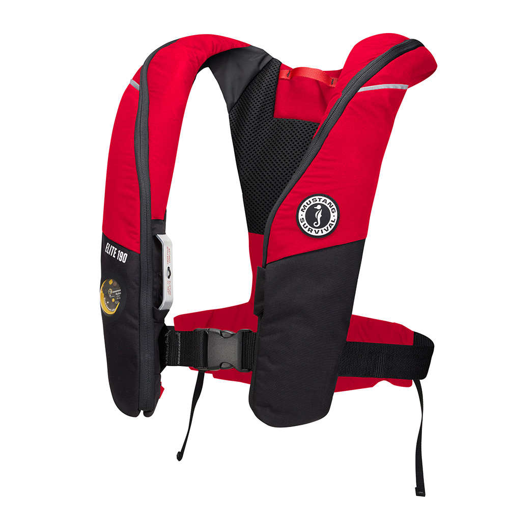MD3170-123-0 Elite 190 Offshore Inflatable PFD - Red & Black