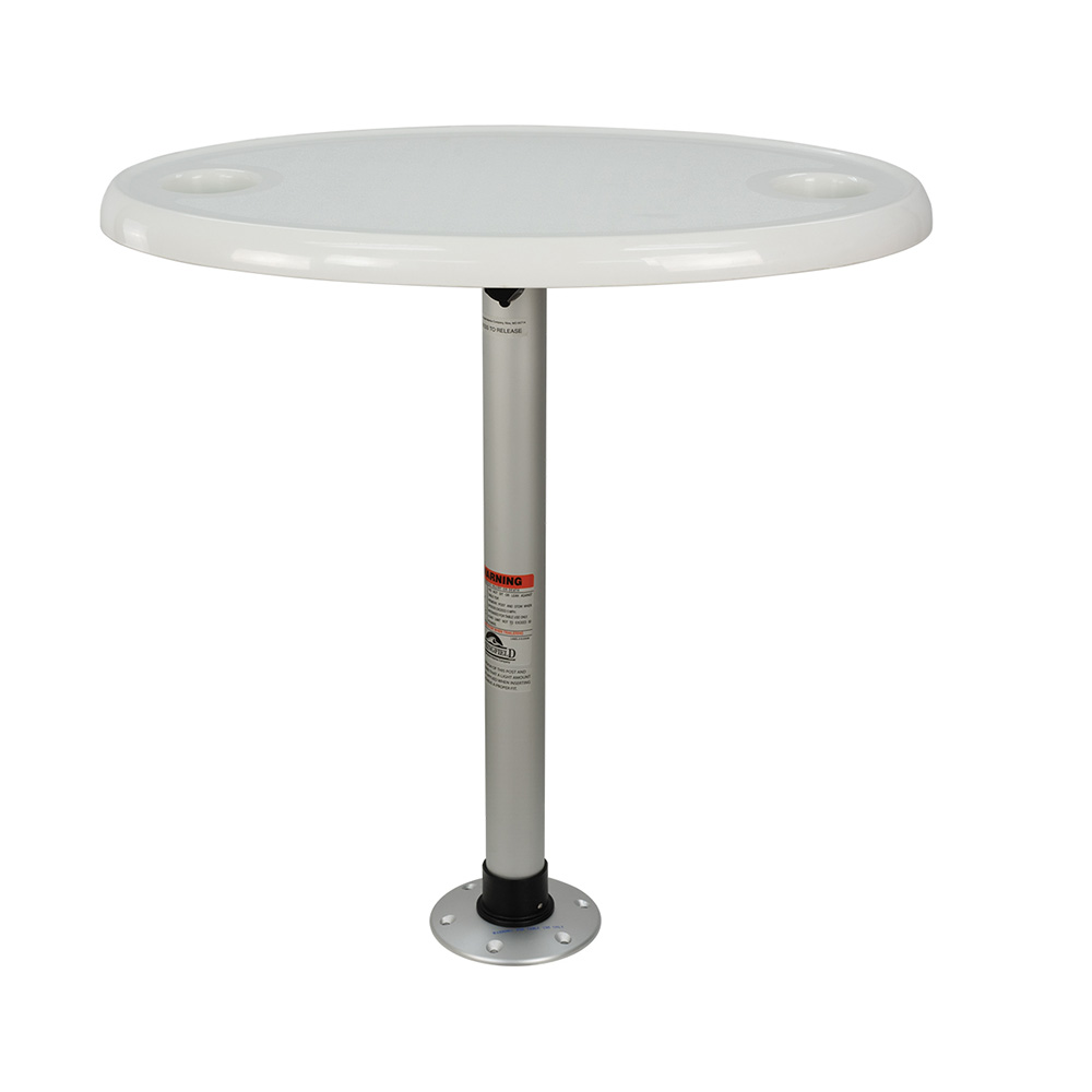 1691227-L1 Thread-Lock Electrified Oval Table Package with LED Lights & USB Ports