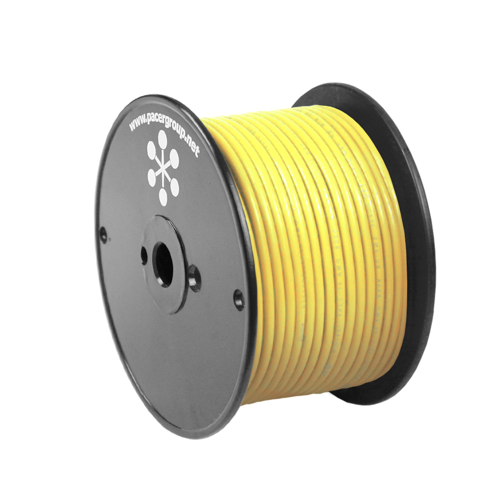 Primary Wire, Marine, 14 AWG, 1C C, Yellow, PVC, Stranded, 600V, 100 ft.