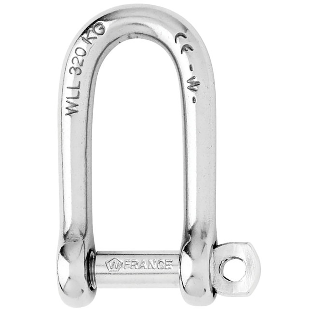 1215W Self-Locking Long D Shackle - 10 mm Dia. - 0.40 in.