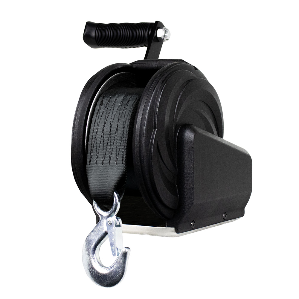 21400-W-1000-6-B-R 1000 lbs Select Series Winch with 6 in. Crank Arm - Carbon Black