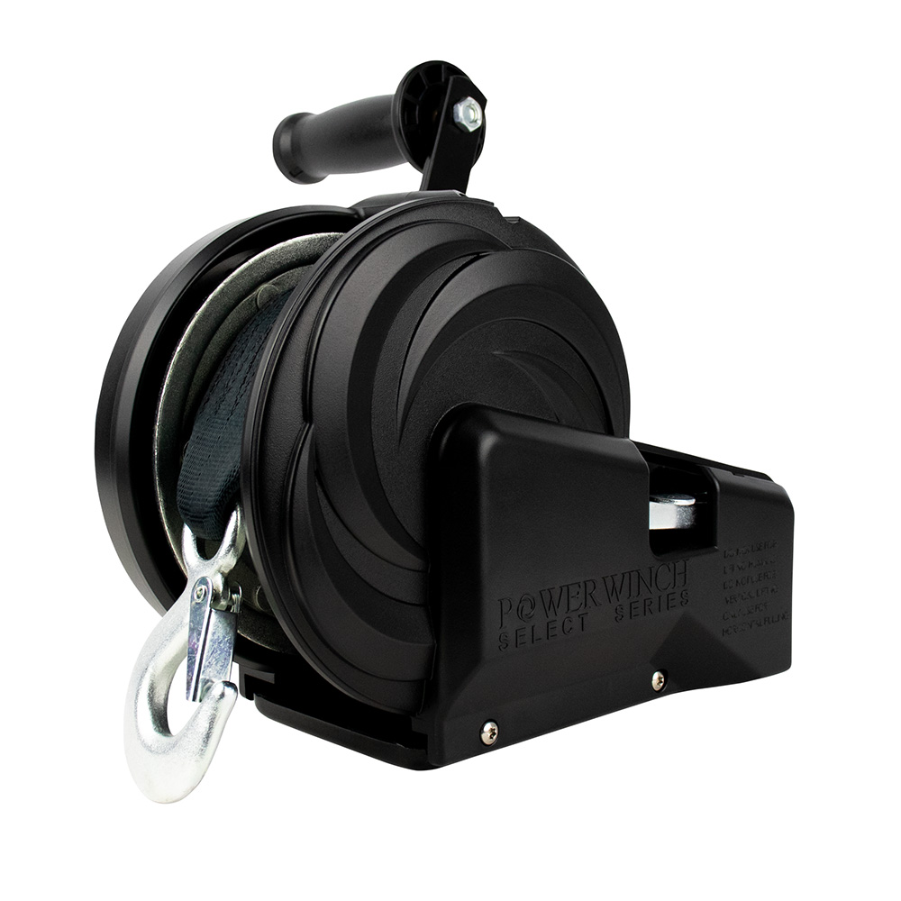 21400-W-2000-8-B-R 2000 lbs Select Series Winch with 2-Speed & 8 in. Crank Arm - Carbon Black