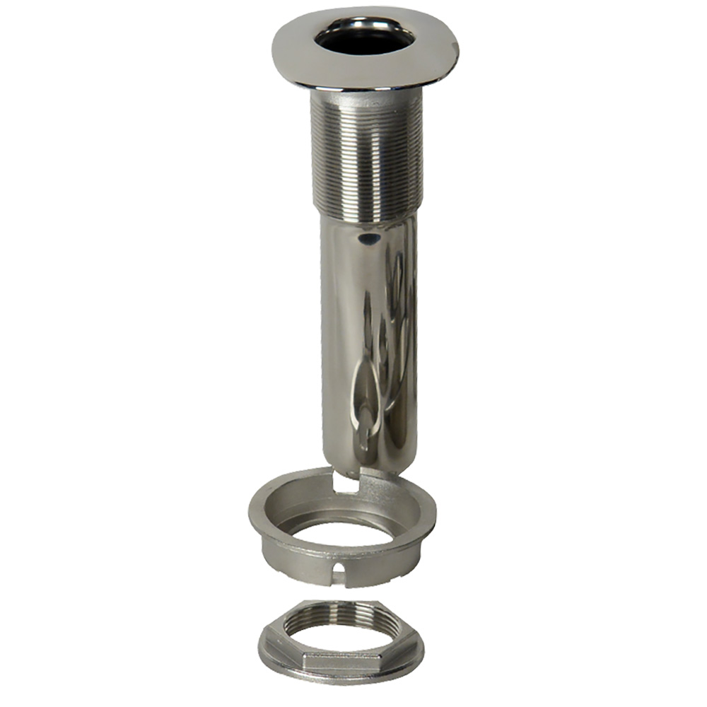 53676C 70 Series Screwless Flush Mount Rod Holder - 0 Deg Stainless Steel - Cast Bottom & Black Liner