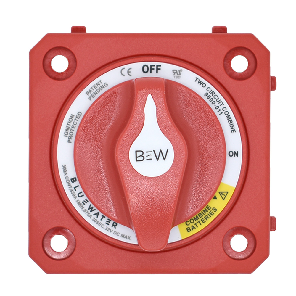 9800-011-10 Off & On Combine Battery Switch without Base - Panel Mount - Red
