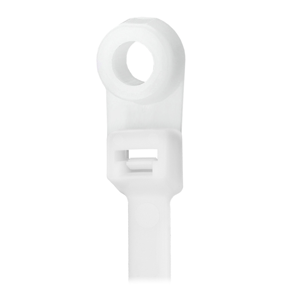 CTMR2S-100 8 in. Natural Cable Tie with Mounting Ring - 50 lbs Tensile Strength - 2 in. Bundle Diameter - 100 Piece