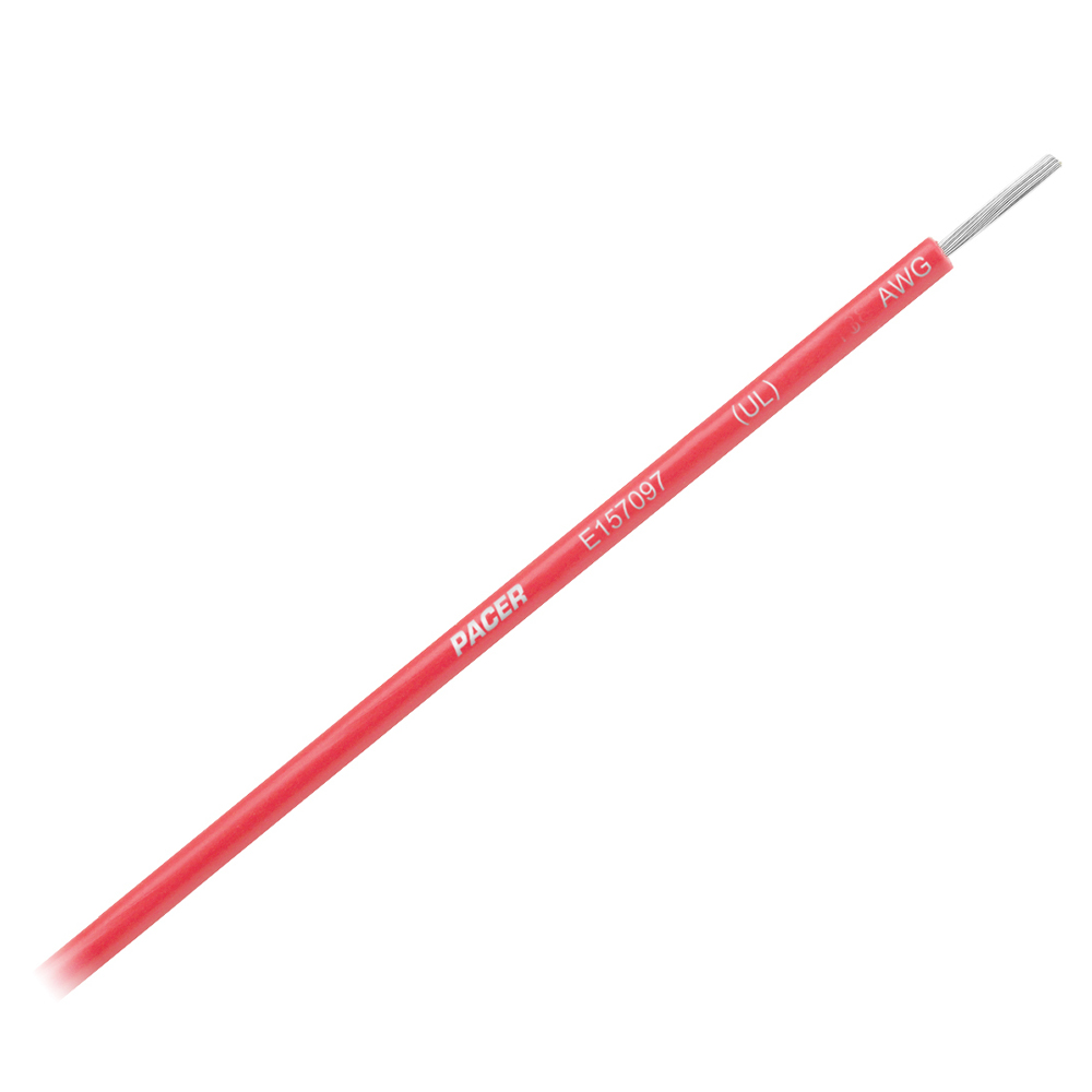 Primary Wire, Marine, 8 AWG, 1C C, Red, PVC, Stranded, 600V, 25 ft.