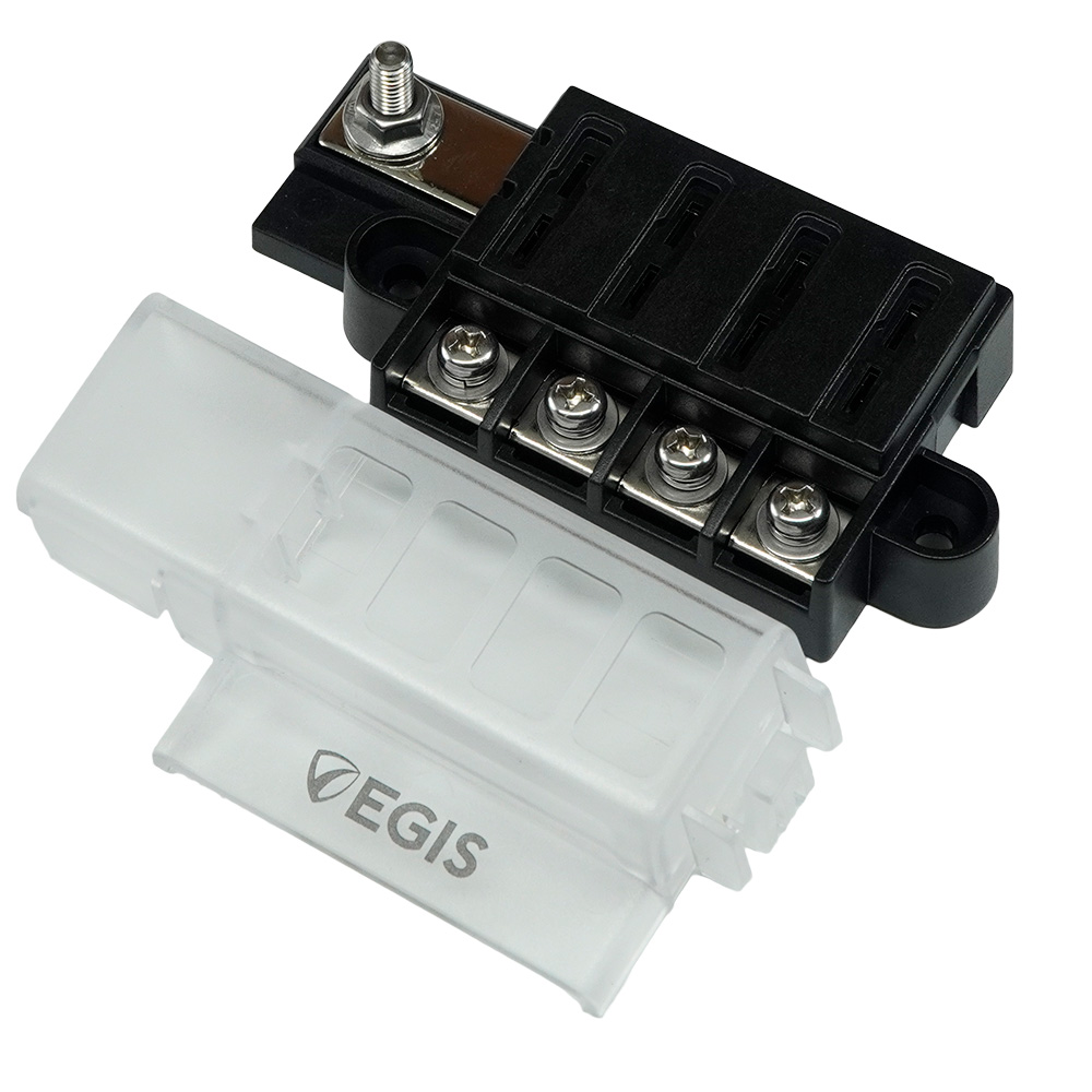 Egis Mobile Electric RT Fuse Block 4 Circuits with Cover | by West Marine
