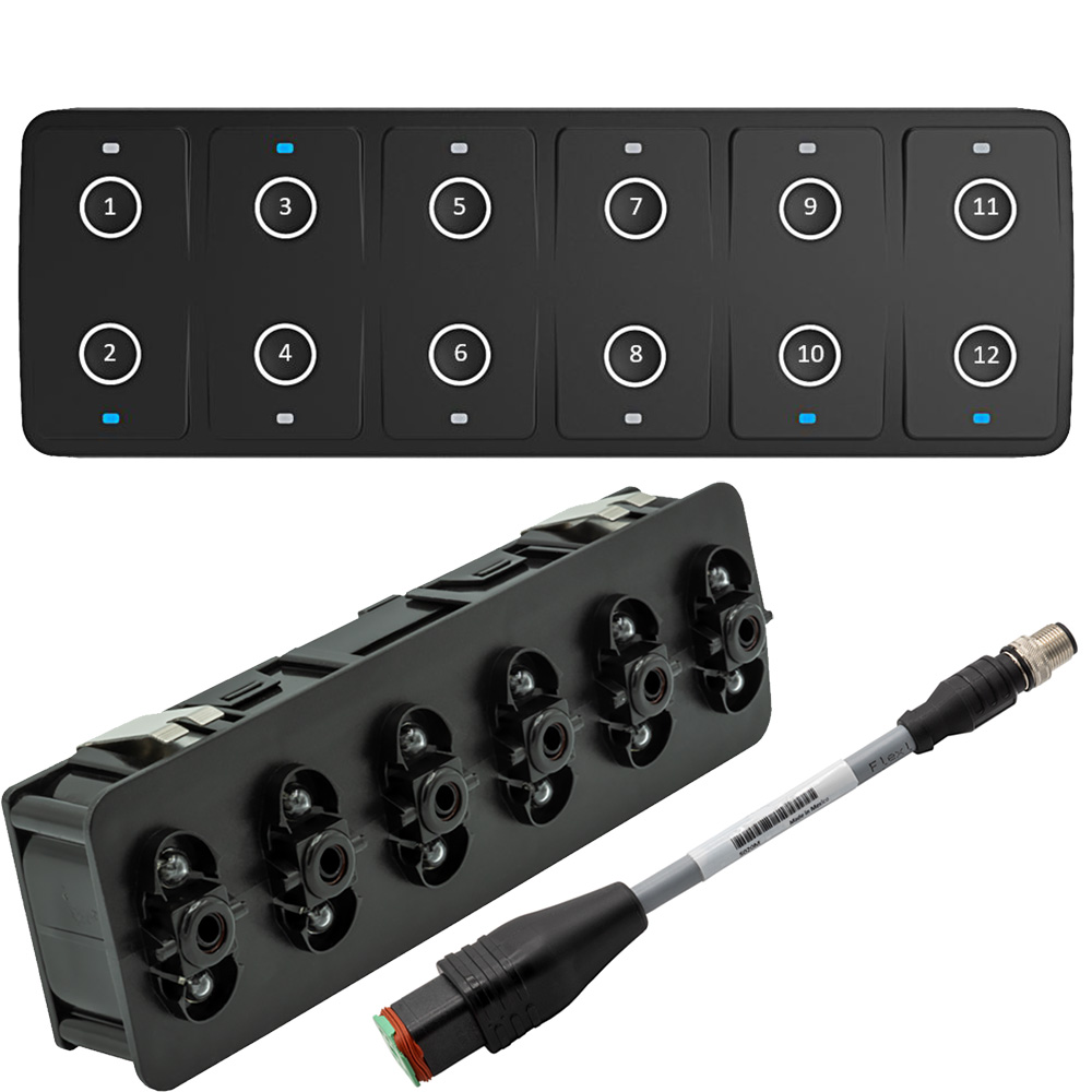 A3802-2 Keypad with CKM to NMEA 2000 Adapter Cable - 0.2M Horizontal Orientation