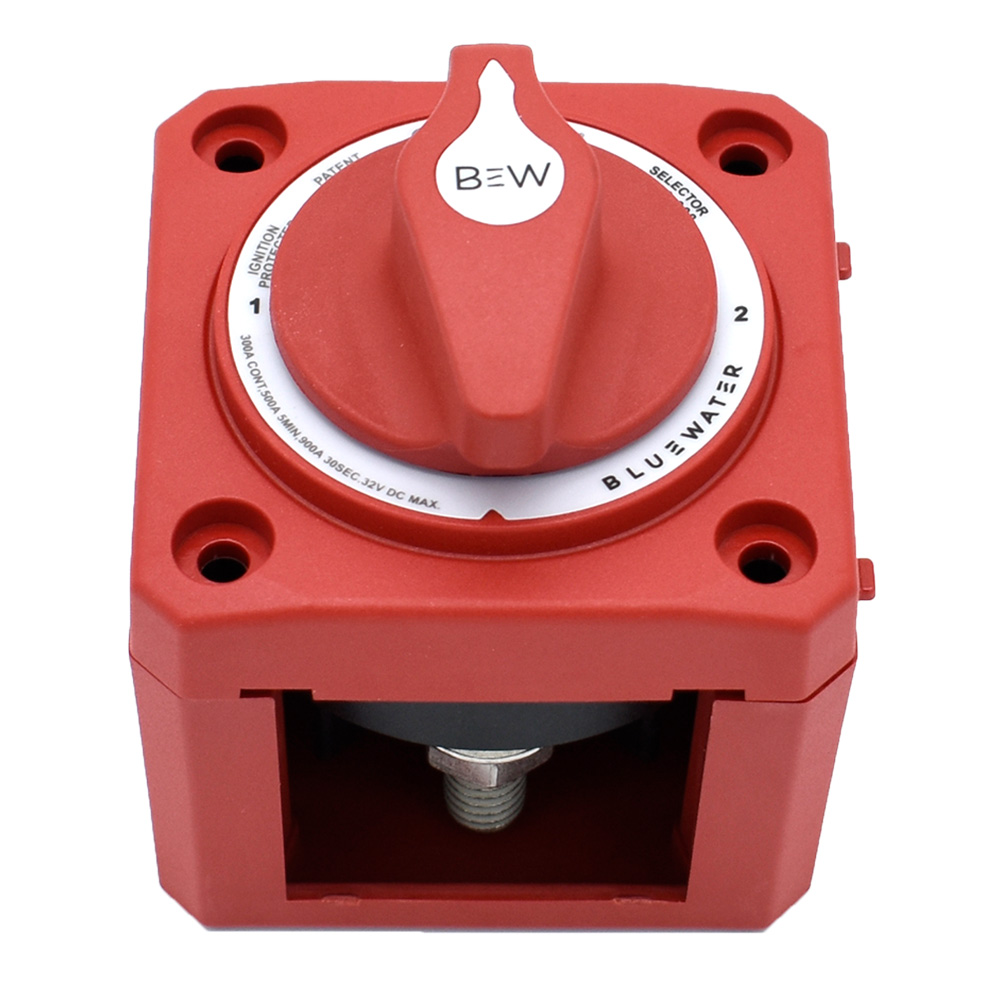 9800-008-11 Off 1-2 Battery Switch with Surface Mount - Red