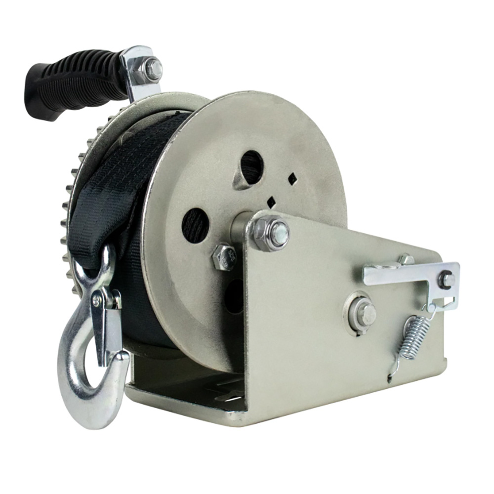 21500-W-2000-6-Z-R 2000 lbs Utility Series Winch with 2-Speed & 6 in. Crank Arm - Zinc