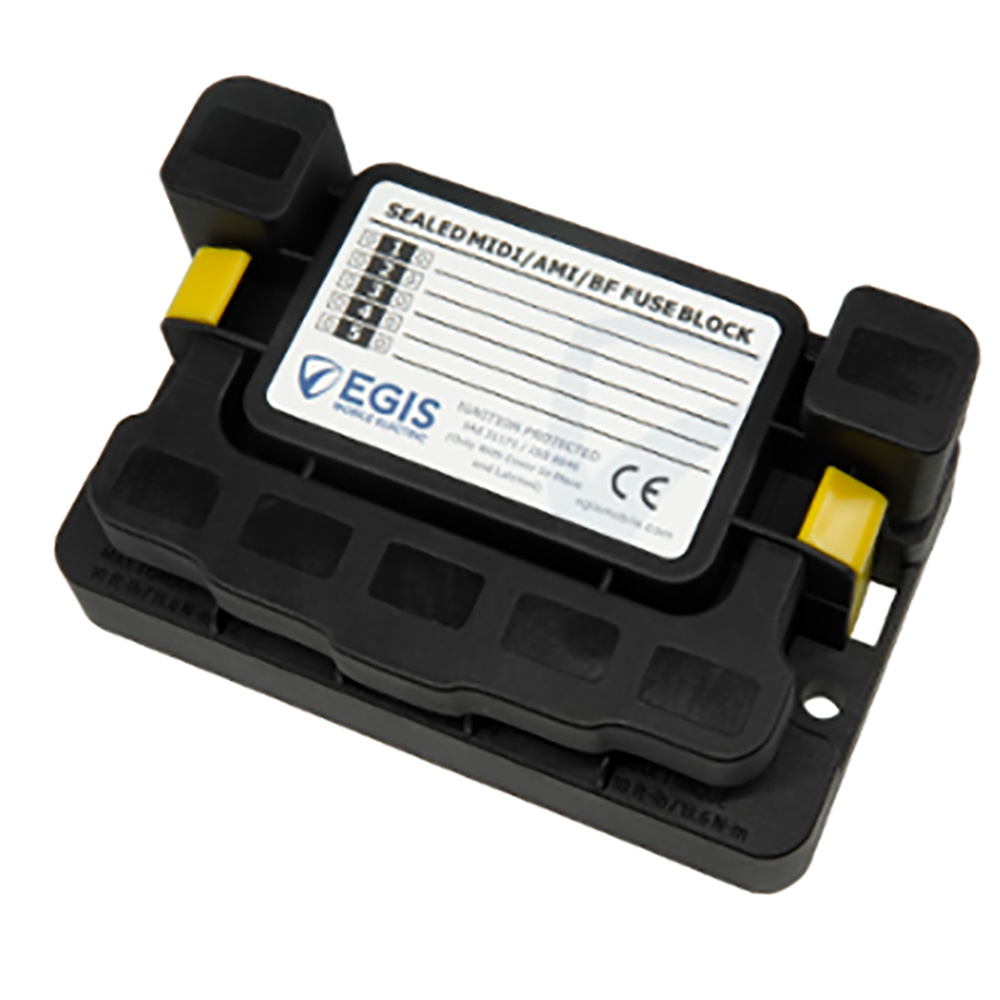 Egis Mobile Electric 5 MIDI/AMI Circuits with M8 Outputs Fuse Block | by West Marine