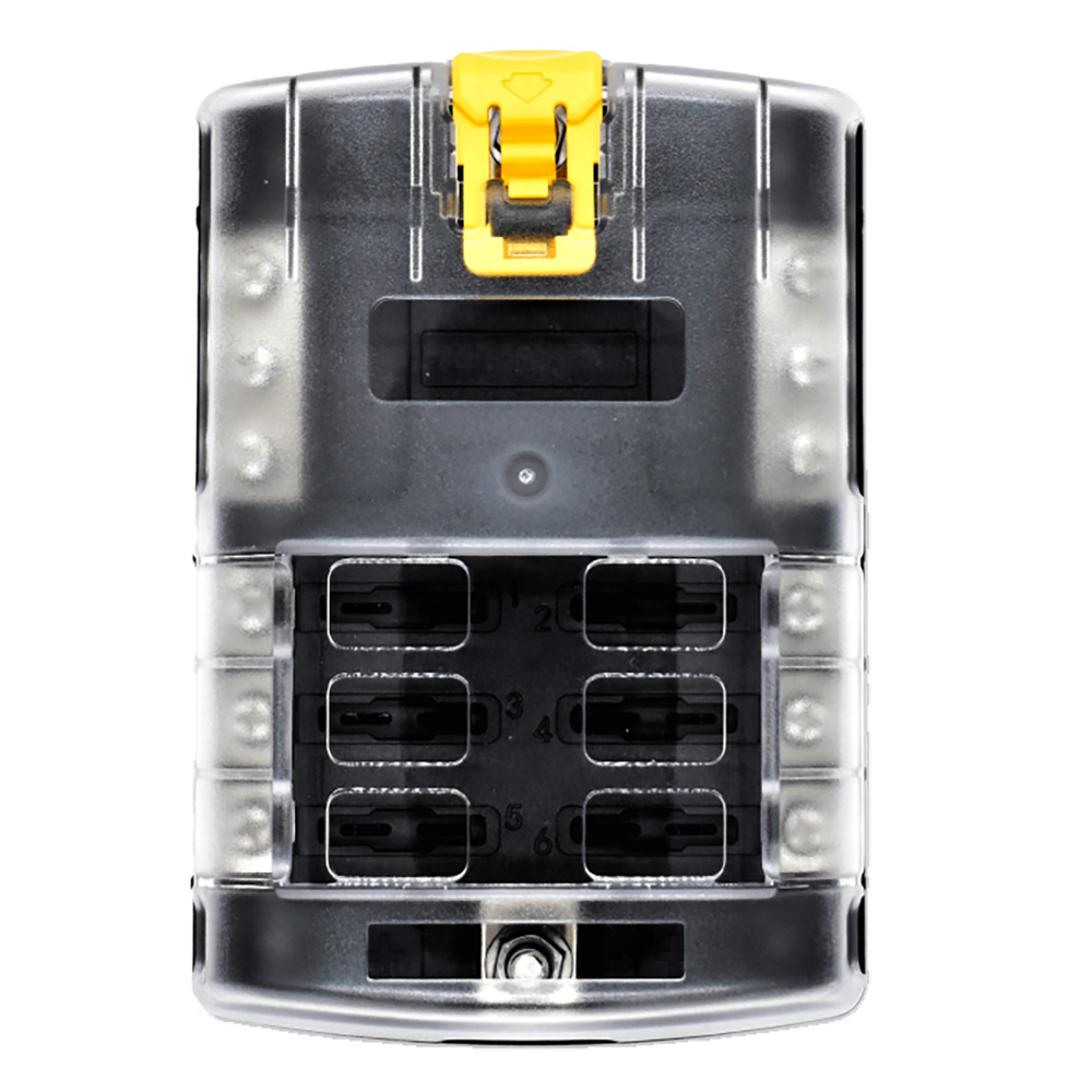 3200-3003-006 6-Position ATC Fuse Block with Yellow Slide Cover