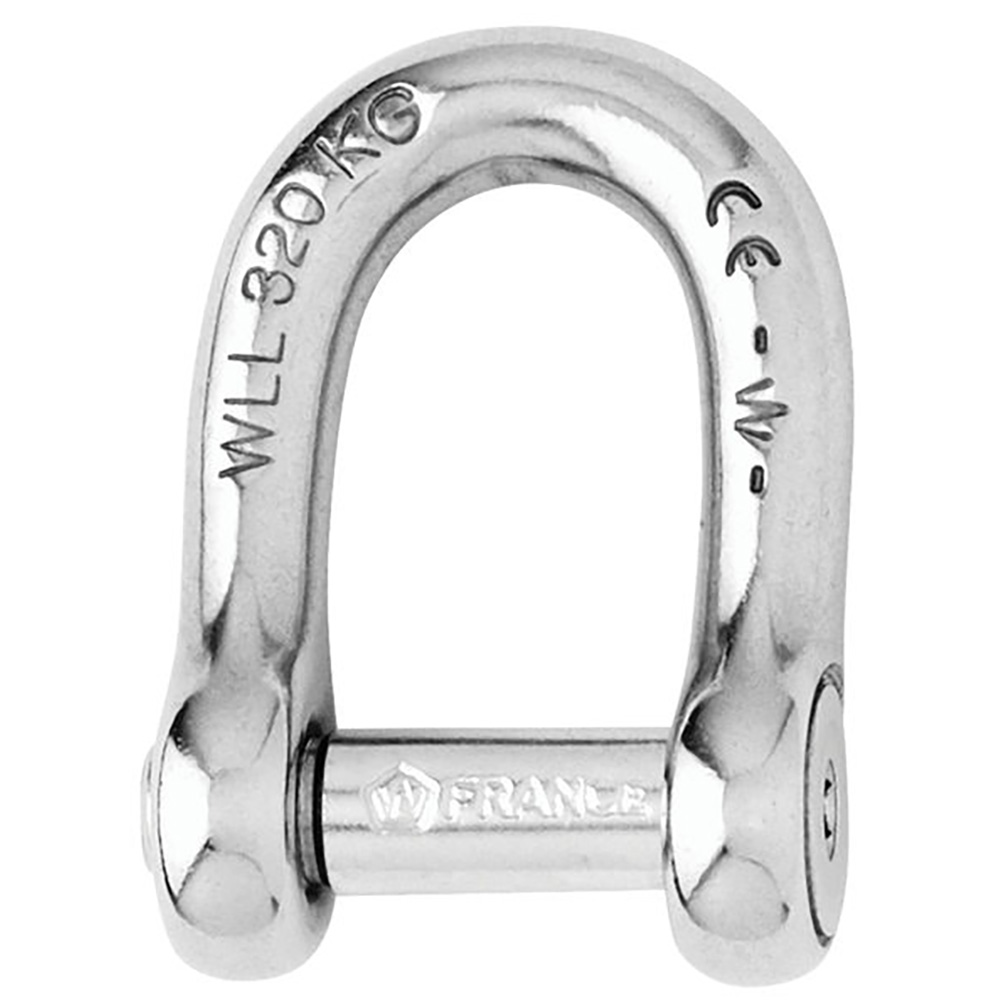 1305W Self-Locking Allen Head Pin D Shackle - 10 mm Dia. - 0.4 in.