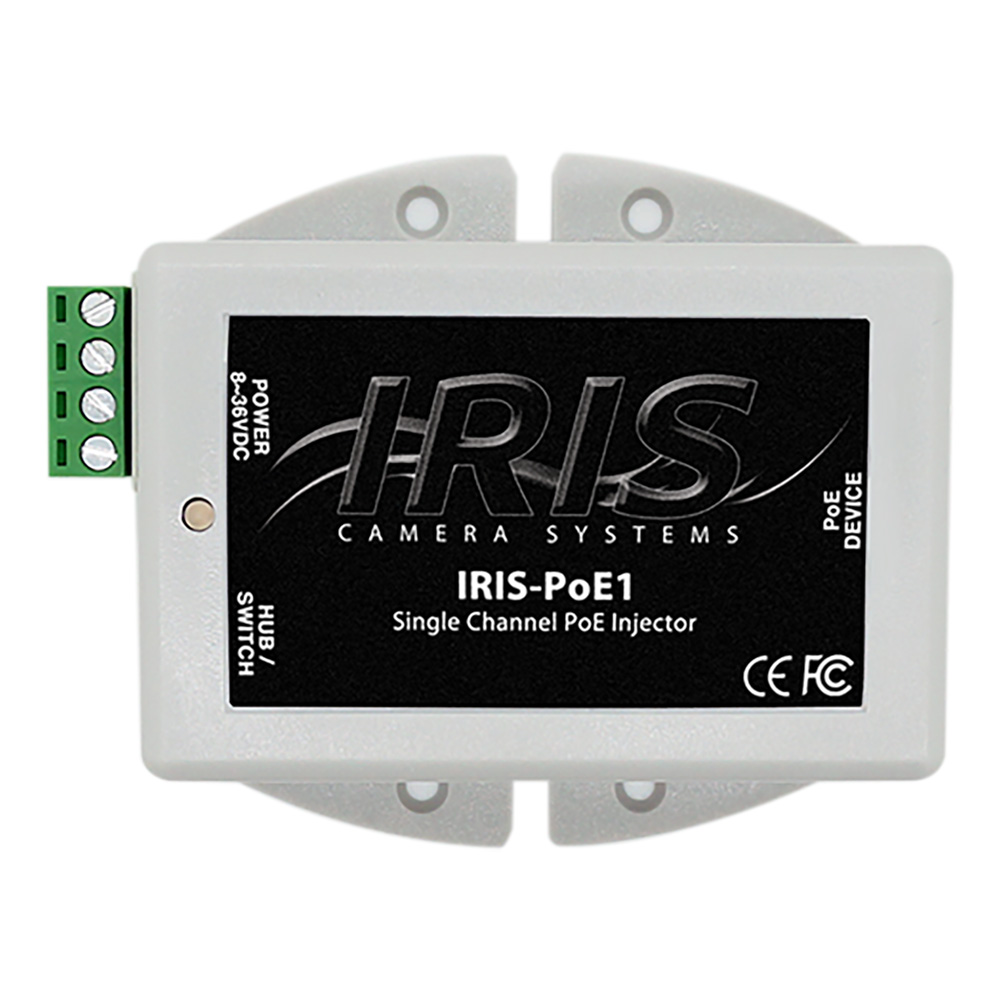 POE1 Single Channel PoE Injector - 8-36VDC Input Voltage & 48VDC Output