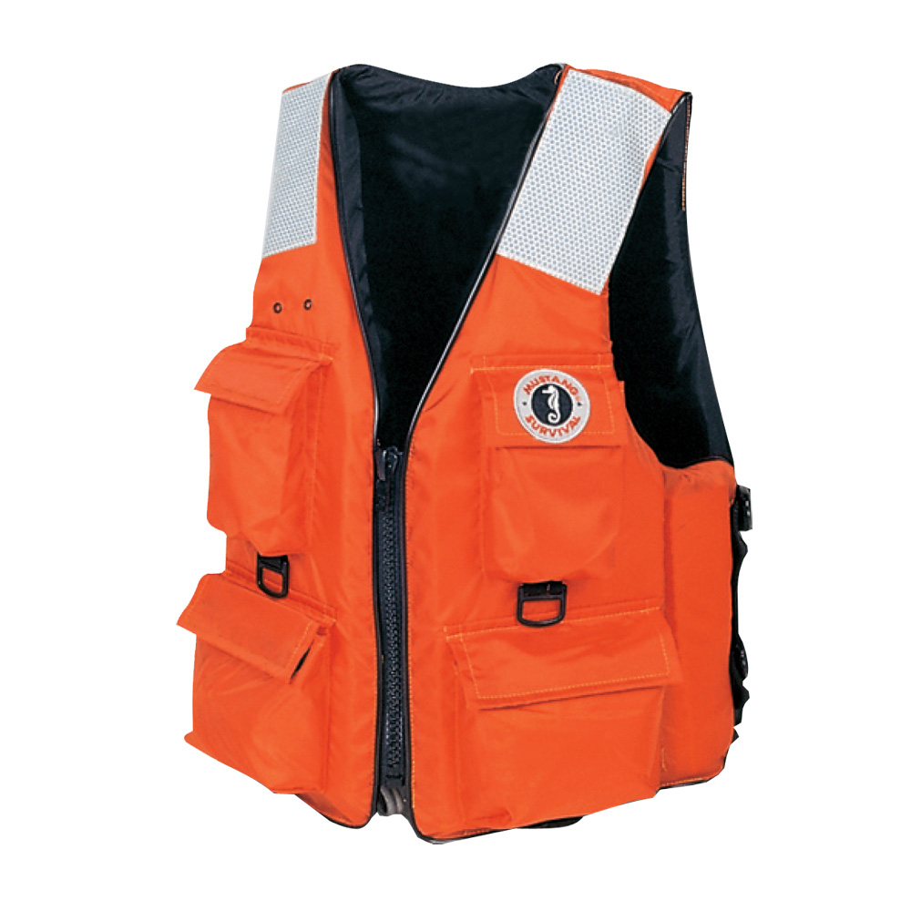 MV3128T2-2-XL-216 4-Pocket Flotation Vest, Orange - Extra Large
