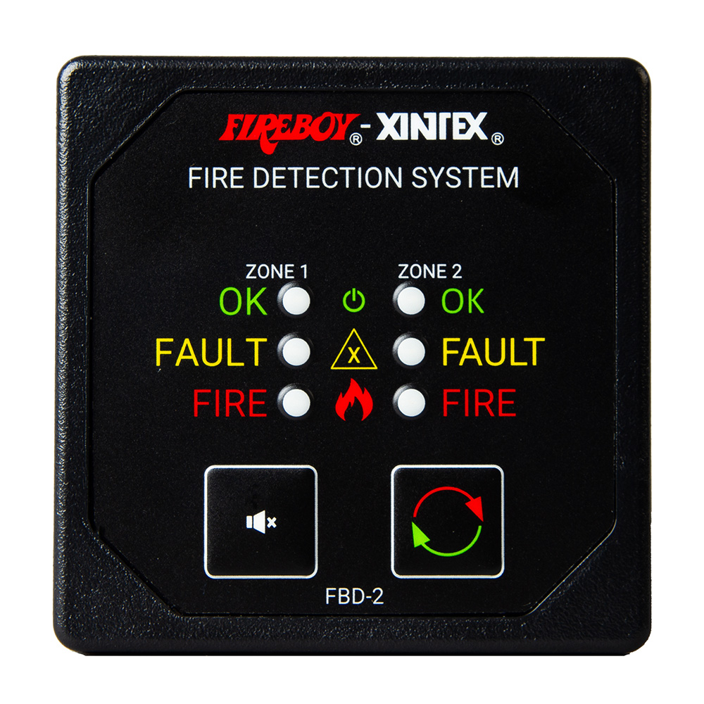 FBD-2-R Two Zone Detection & Alarm Panel - 2.625 in. Display - 12-24V DC