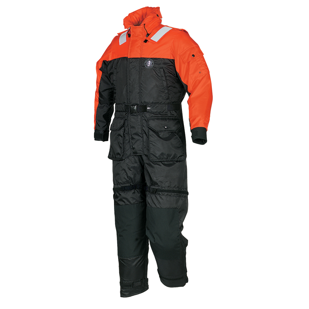 MS2175-33-XL-206 Deluxe Anti-Exposure Coverall & Work Suit - Orange & Black - Extra Large