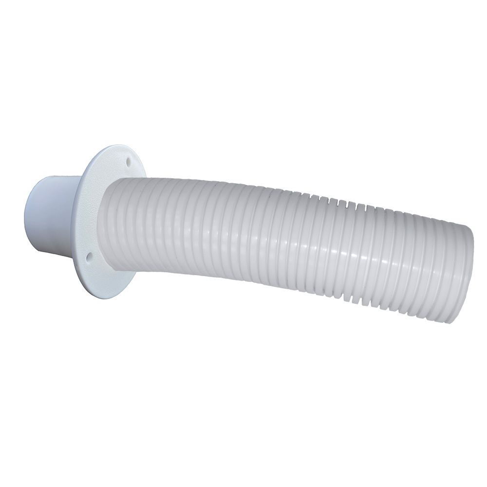 TFK-4W 4 ft. White Stern Flex Hose with Transom Flange